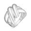 Серебряное кольцо с объемными полосами с211060